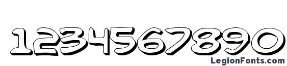 Comic Book Commando 3D Font, Number Fonts