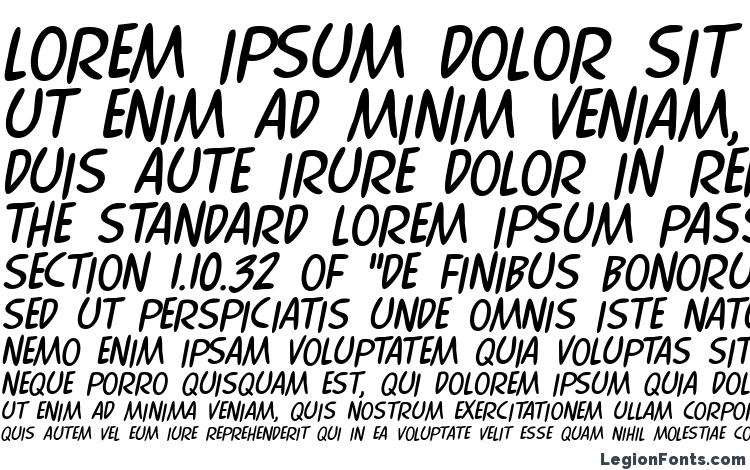 specimens Comix Italic font, sample Comix Italic font, an example of writing Comix Italic font, review Comix Italic font, preview Comix Italic font, Comix Italic font