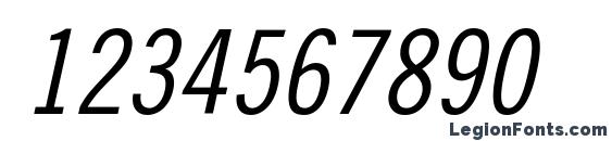 Commerce Condensed SSi Condensed Italic Font, Number Fonts