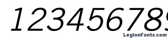 Commerce SSi Italic Font, Number Fonts