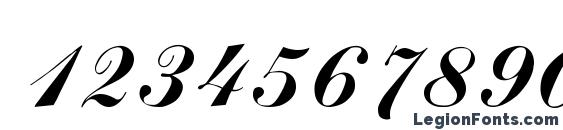 CommercialScript Regular Font, Number Fonts