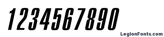 Compact.kz Italic Font, Number Fonts