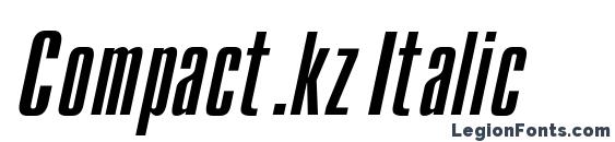 шрифт Compact.kz Italic, бесплатный шрифт Compact.kz Italic, предварительный просмотр шрифта Compact.kz Italic