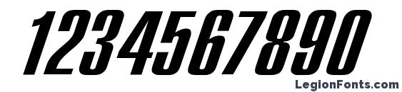 Compact Wd Italic Font, Number Fonts