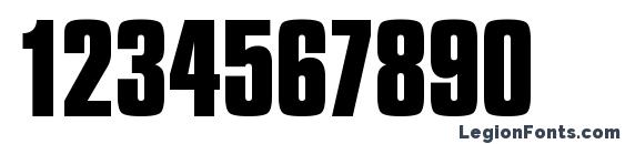 Compacta Bold BT Font, Number Fonts