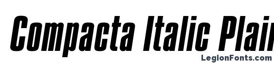 Compacta Italic Plain Font