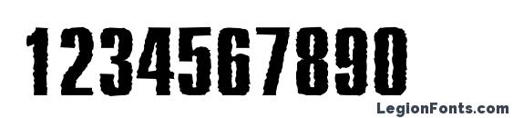 Compactroughc bold Font, Number Fonts