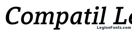 Шрифт Compatil Letter LT Com Bold Italic