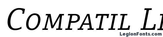 Compatil Letter LT Com Italic Small Caps Font