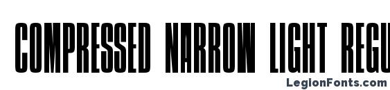 Compressed Narrow Light Regular Font