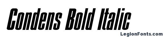 Condens Bold Italic Font
