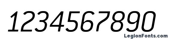 Conduit ITC Light Italic Font, Number Fonts