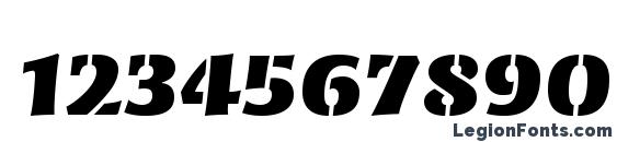 CongaBravaStencilStd Black Font, Number Fonts