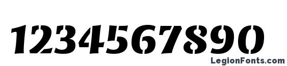 CongaBravaStencilStd Bold Font, Number Fonts