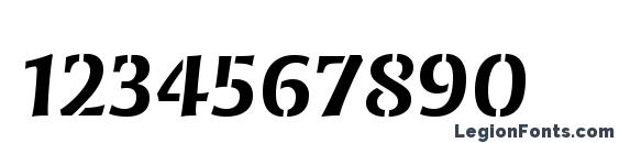 CongaBravaStencilStd SmBd Font, Number Fonts