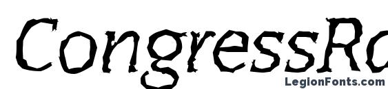 шрифт CongressRandom Italic, бесплатный шрифт CongressRandom Italic, предварительный просмотр шрифта CongressRandom Italic
