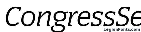 CongressSerial Italic font, free CongressSerial Italic font, preview CongressSerial Italic font