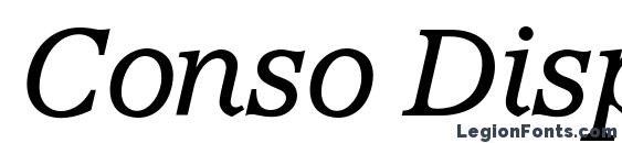Conso Display SSi Italic Font