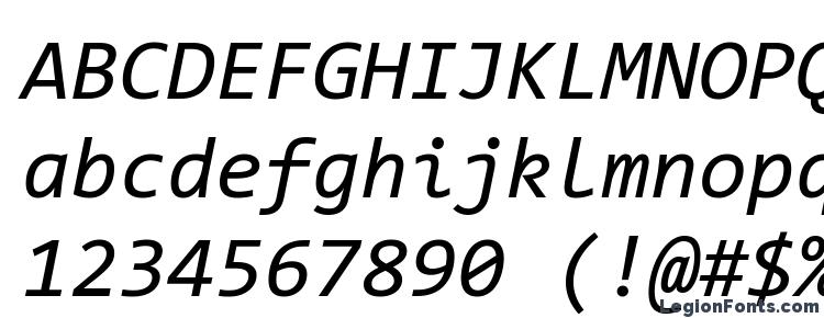 глифы шрифта Consolas Italic, символы шрифта Consolas Italic, символьная карта шрифта Consolas Italic, предварительный просмотр шрифта Consolas Italic, алфавит шрифта Consolas Italic, шрифт Consolas Italic