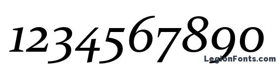 Constantia Italic Font, Number Fonts