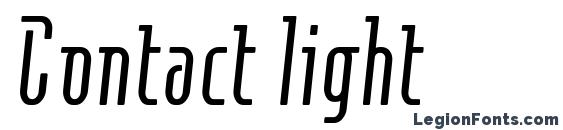 шрифт Contact light, бесплатный шрифт Contact light, предварительный просмотр шрифта Contact light