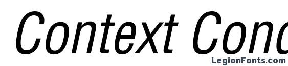 Шрифт Context Condensed SSi Condensed Italic