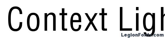 Context Light Ex Condensed SSi Normal Font