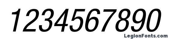 Context Reprise Condensed SSi Condensed Italic Font, Number Fonts
