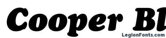 Cooper Black Italic Headline BT Font