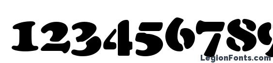 Cooper Black Stencil Regular Font, Number Fonts