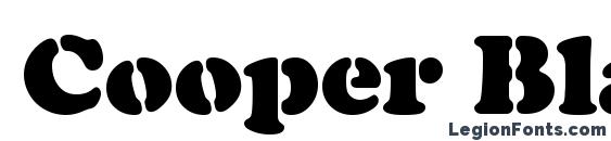 шрифт Cooper Black Stencil Regular, бесплатный шрифт Cooper Black Stencil Regular, предварительный просмотр шрифта Cooper Black Stencil Regular