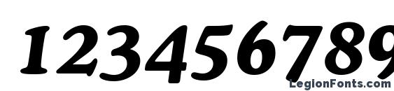 Cooper Bold Italic BT Font, Number Fonts