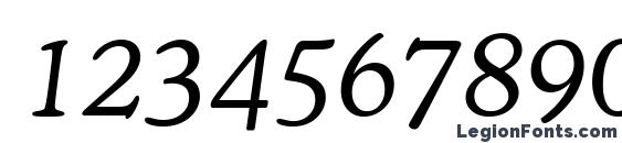 Cooper Light Italic BT Font, Number Fonts