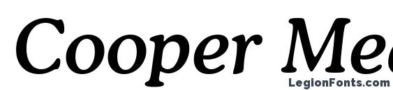 Cooper Medium Italic BT Font, Typography Fonts