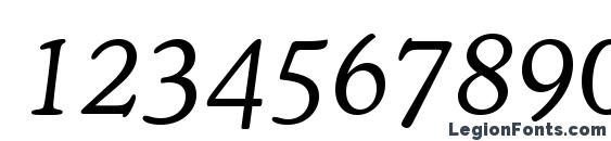 Cooperlightcbt italic Font, Number Fonts