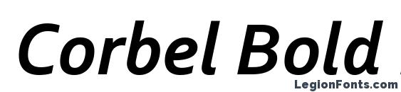 Corbel Bold Italic Font