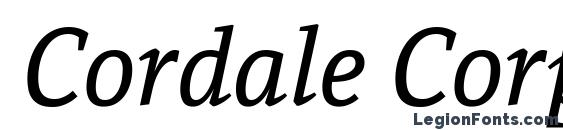 шрифт Cordale Corp Italic, бесплатный шрифт Cordale Corp Italic, предварительный просмотр шрифта Cordale Corp Italic