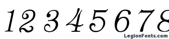 Cordella Italic Font, Number Fonts