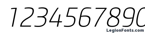 Core Sans M 25 ExtraLight Italic Font, Number Fonts