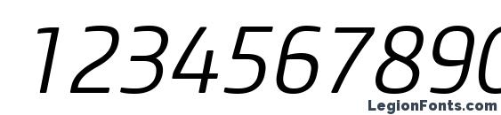 Core Sans M 35 Light Italic Font, Number Fonts