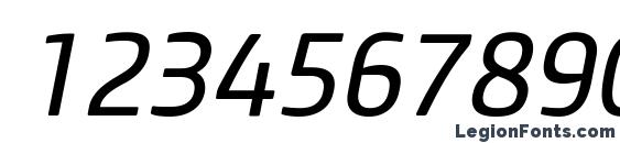 Core Sans M 45 Regular Italic Font, Number Fonts
