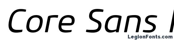 шрифт Core Sans M 45 Regular Italic, бесплатный шрифт Core Sans M 45 Regular Italic, предварительный просмотр шрифта Core Sans M 45 Regular Italic