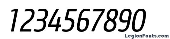 Core Sans M 47 Cn Regular Italic Font, Number Fonts