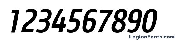 Core Sans M 57 Cn Medium Italic Font, Number Fonts