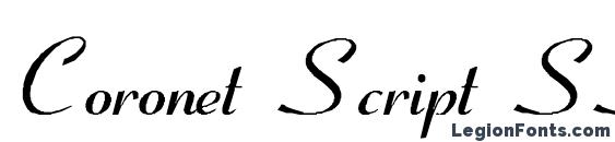 шрифт Coronet Script SSi Italic, бесплатный шрифт Coronet Script SSi Italic, предварительный просмотр шрифта Coronet Script SSi Italic