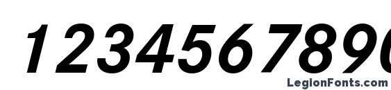 Corporate S Bold Italic Font, Number Fonts