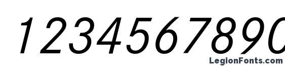 Corporate S W10 Italic Font, Number Fonts