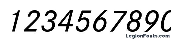 Corporate S W10 Md Italic Font, Number Fonts