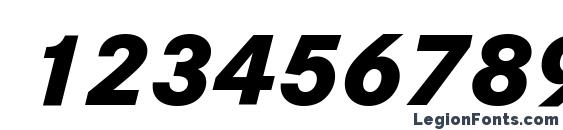 Corporate S W10 XBold Italic Font, Number Fonts