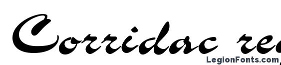 шрифт Corridac regular, бесплатный шрифт Corridac regular, предварительный просмотр шрифта Corridac regular